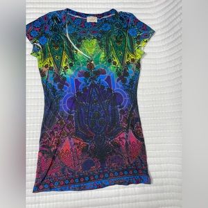 Eyelash Couture Screen Print T Shirt. Size S.